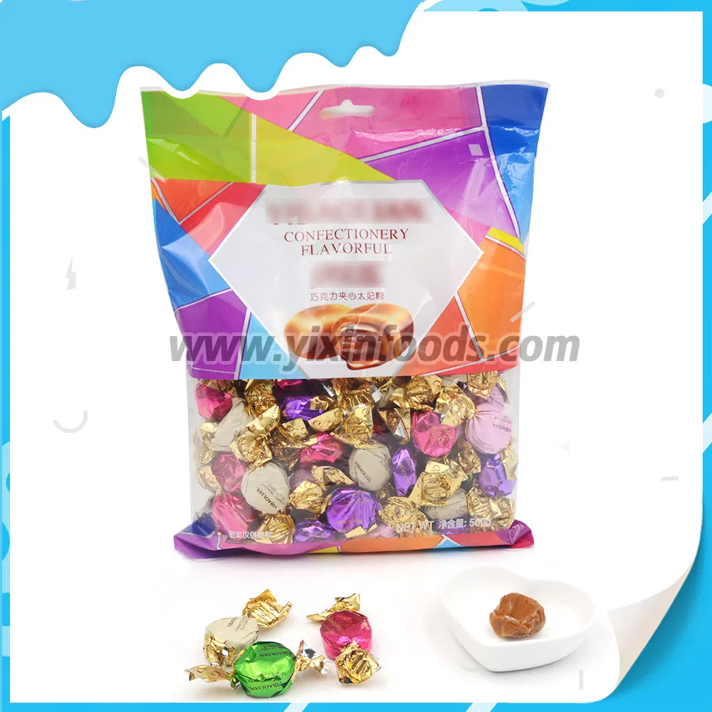 Factory Wholesale Chocolate Jam Center Filled Toffee Candy