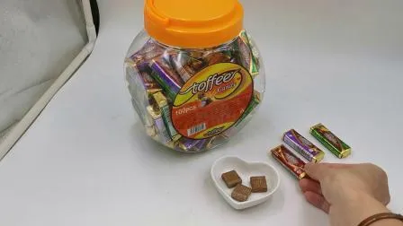 Factory Wholesale 8g Sweet Chocolate Taro Wheat Flavor Chewy Soft Toffee Candy